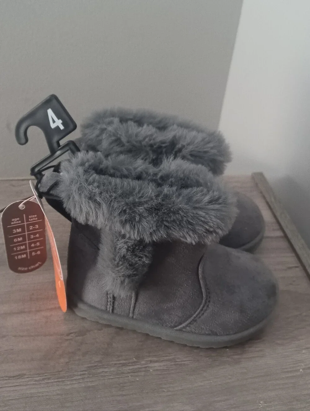 Wonder Nation Gray Boots Infants Sz 4